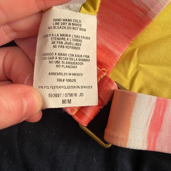 BECCA by Rebecca Virtue Cabana Bandeau Bikini Swimsuit Top in Sunset Dye - Picture 6 of 8